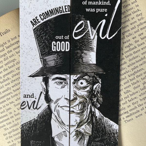 Dr. Jekyll/Mr. Hyde Unique Bookmark Gift For Readers & Book Lovers