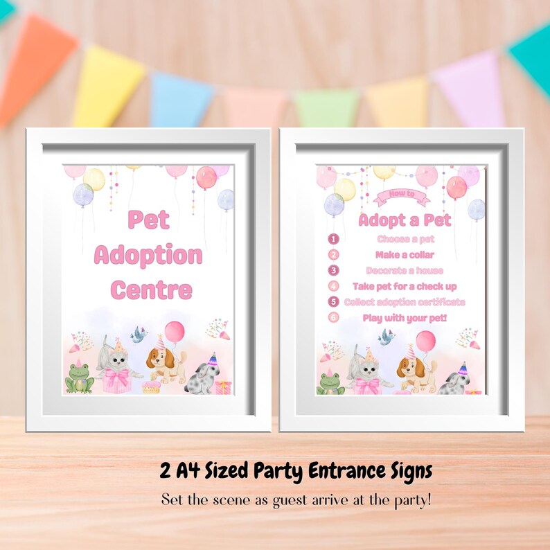 Adopt a Pet Party Printable Pack | Stuffed Animal Adoption Station Kit ...