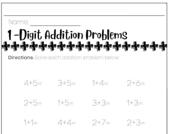 100 1 and 2 digit addition practice problems, Homeschooling addition worksheets, addition practice, early educational math worksheets