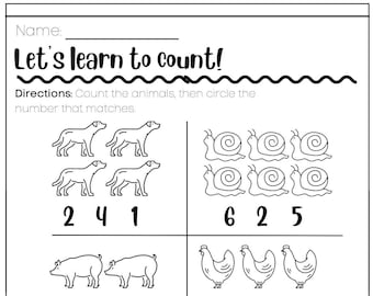 Interactive Preschool Counting Worksheets for Early Learning | Homeschool Number Practice and Problem Solving Activities