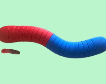 3D Printed 10” Gummy Worm