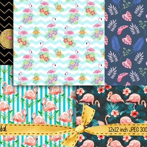 Flamingos 12x12 Inch Papers for Scrapbooking, Journaling, Embelishments ...