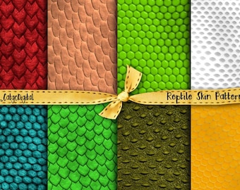 Reptile Skin Pattern Digital Papers Scrapbooking Papers 12x12 inch JPEG Reptile Skin Background Papers Digital Download Commercial Use