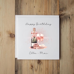 Friend Champagne Birthday Card, Birthday Card For Lovely Friend, Friend Birthday Card, Birthday Cards For Her, Best Friend Card, BFF Gift