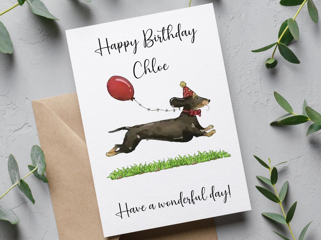 Funny Dog Birthday Card, Dog Pun Birthday Card, Happy Birthday Card for ...