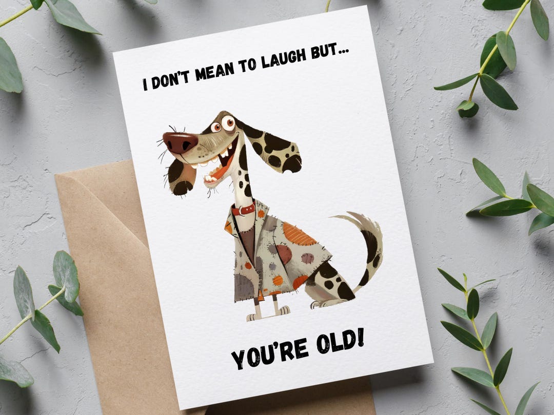 Funny Dog Birthday Card, Dog Pun Birthday Card, Happy Birthday Card for ...