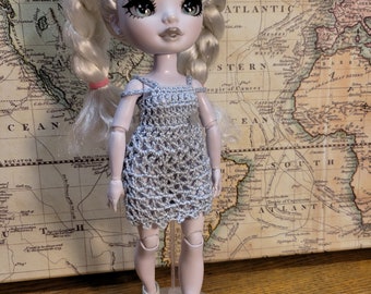 Rainbow High/ Shadow High doll clothing Crochet Dress with shoes