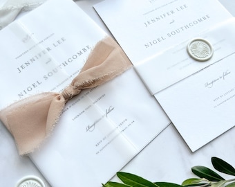 Wedding Invitation EVENLODE suite | Classic and Elegant Invitations | Wedding Invitations, Save the Date, RSVP - SAMPLE set