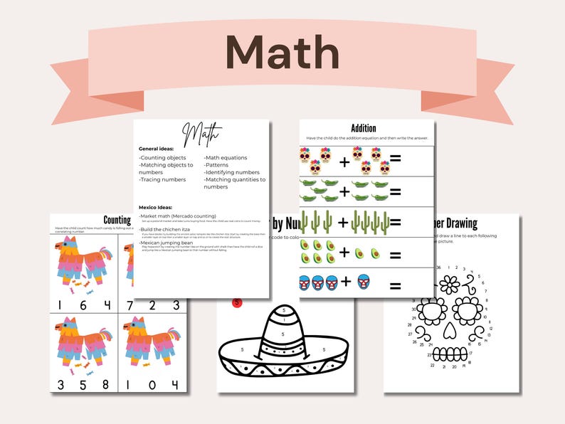 Sombrero Method Math Montessori Summer Unit Printable - Etsy
