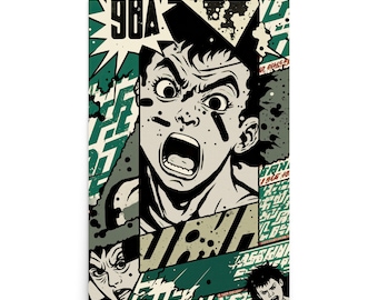 Manga Art Print - Anime Manga Panels - Manga Wall Collage - Anime Black & White Collage - Manga Wall Poster