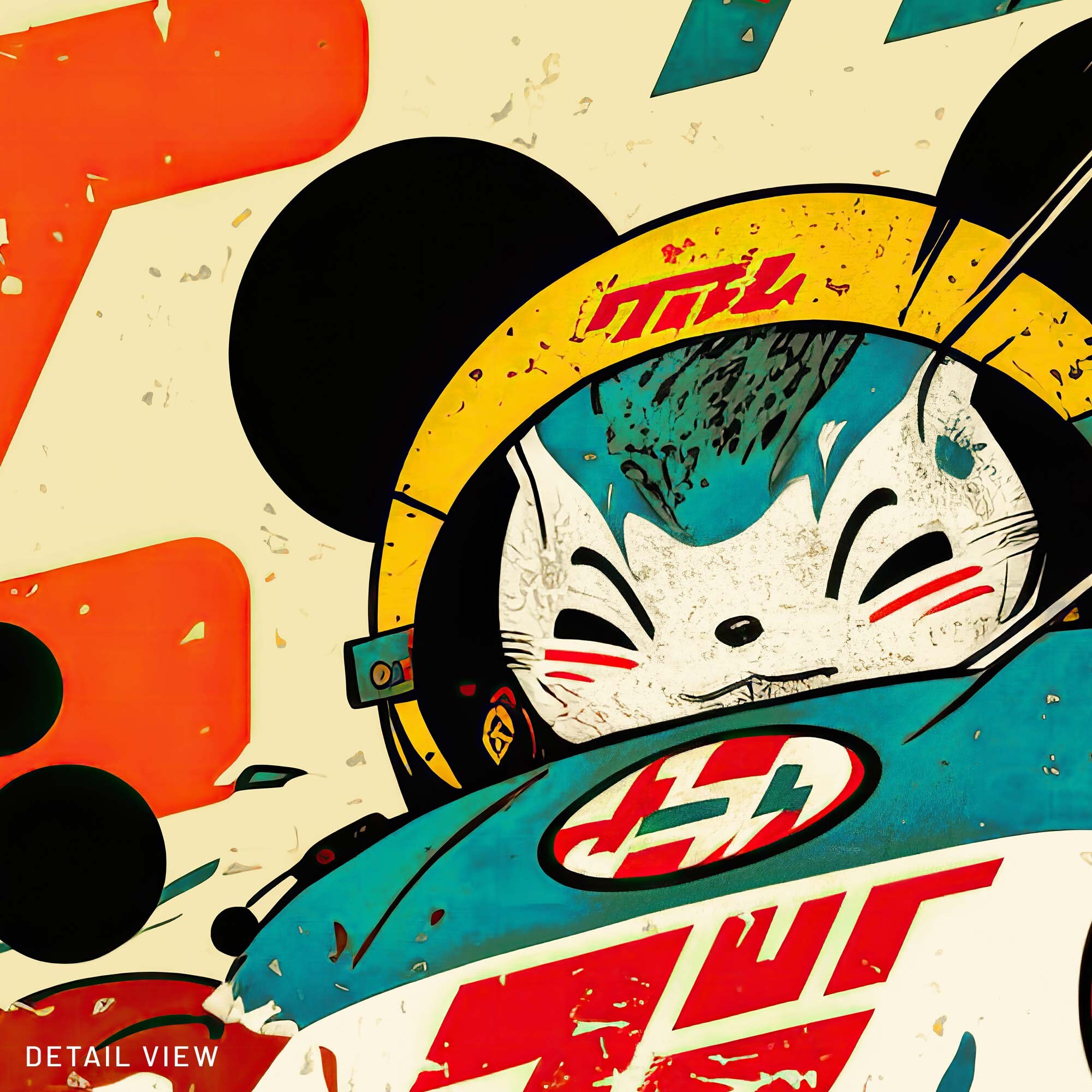 Racecar Rat - Mouse Art Print - Racer Rat Poster - Mouse Collage - Art ...