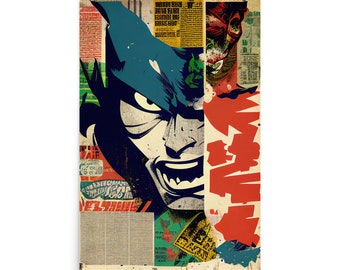 Manga Art Print - Anime Manga Collage - Manga Collage Wall Art - Anime Art - Manga Wall Poster