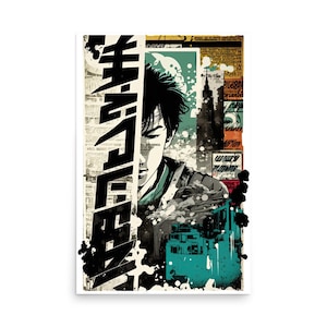 Manga Art Print - Anime Manga Collage - Manga Collage Wall Art - Anime Art - Manga Wall Poster