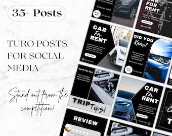 Turo, Turo Instagram Posts, Turo Social Media Posts, Turo Marketing, Turo Business, Turo Host, Turo Bundle, Car Sharing Marketing, Car Share