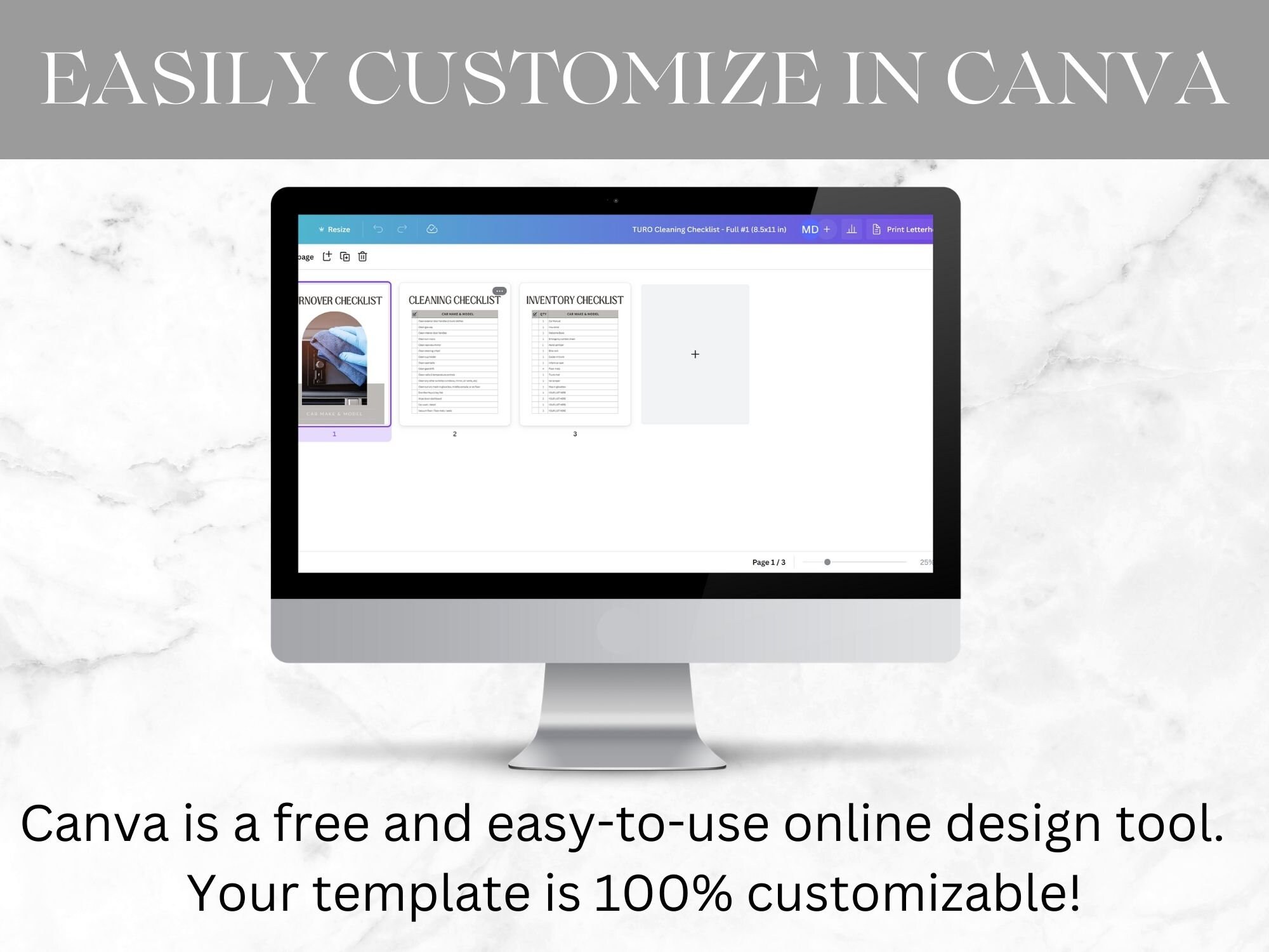 Turo Cleaning Checklist | Turo Inventory Checklist | Turo Checklist ...