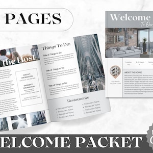 Airbnb Welcome Book Template, Airbnb Guest Book, Vacation Rental Welcome Guide, Airbnb Host Bundle, House Manual Guidebook Template, Canva