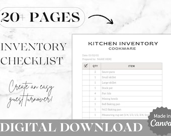 Airbnb Inventory Checklist | Editable Checklist Template | Airbnb Essentials | Rental Checklist Template | Inventory Sheet | VRBO Inventory