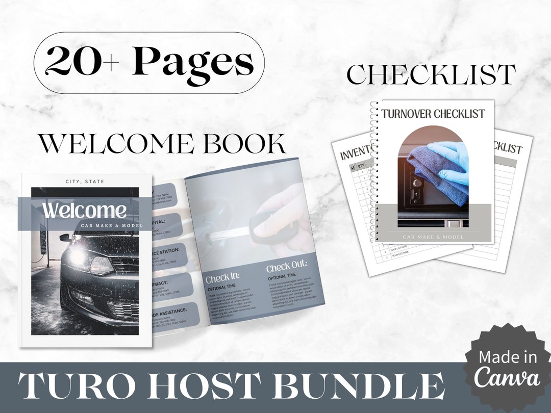 Turo Book Turo Host Guide Canva Template Etsy