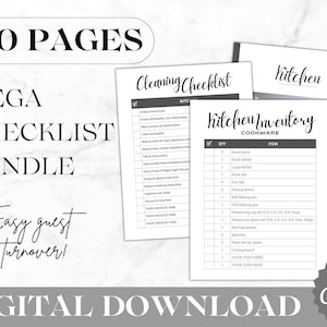 Airbnb Cleaning Checklist | Airbnb Inventory Sheet | Airbnb Staging Photos | Airbnb Bundle | Superhost | Airbnb Template | Canva Template