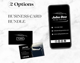 Turo Business Cards | Digital Business Cards | Two-Sided Business Card | Turo Host |  Turo Bundle | Business Cards | Turo Business | Turo