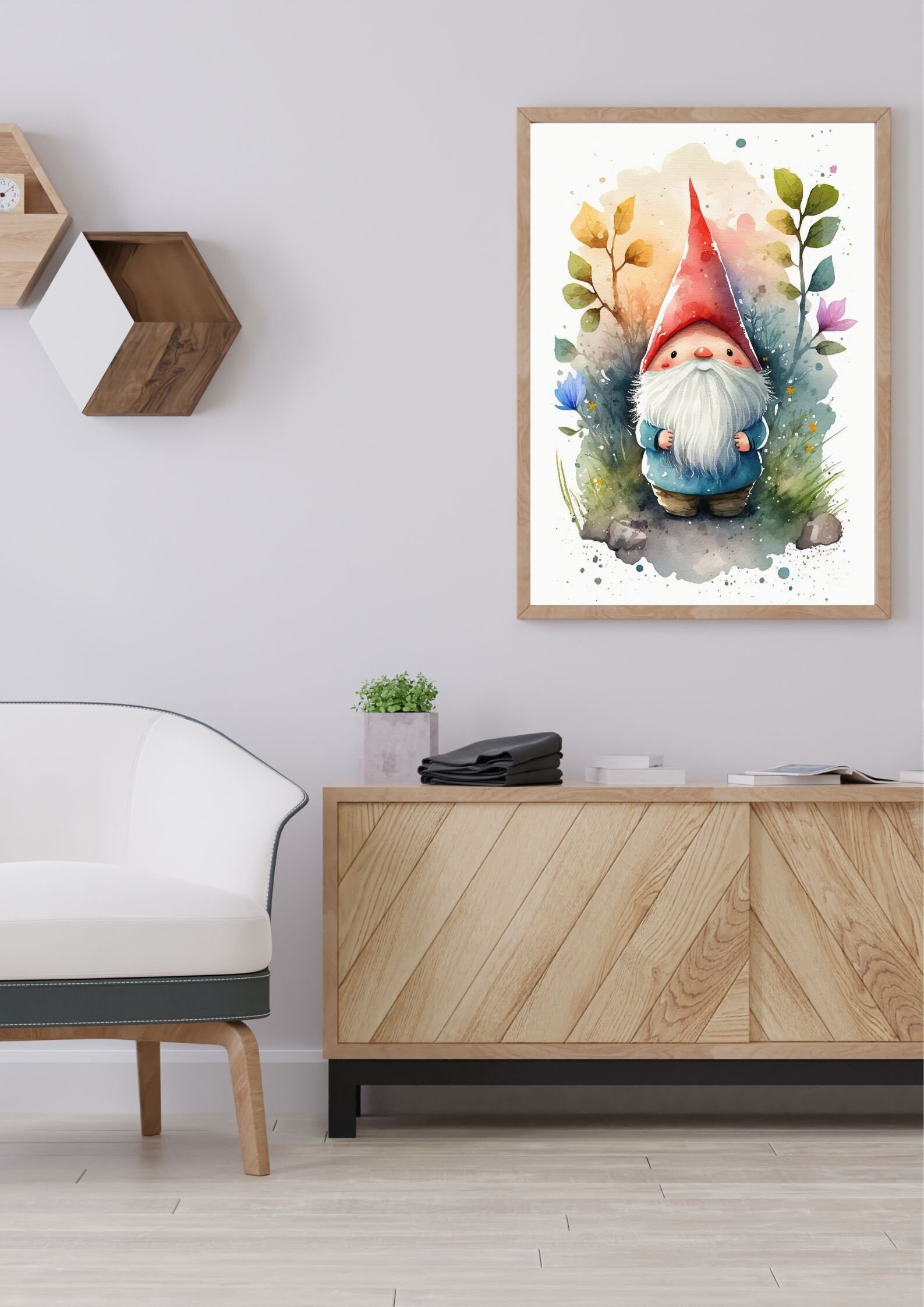 Watercolor Gnome on the Artist's Loft [Michael's brand] Cotton