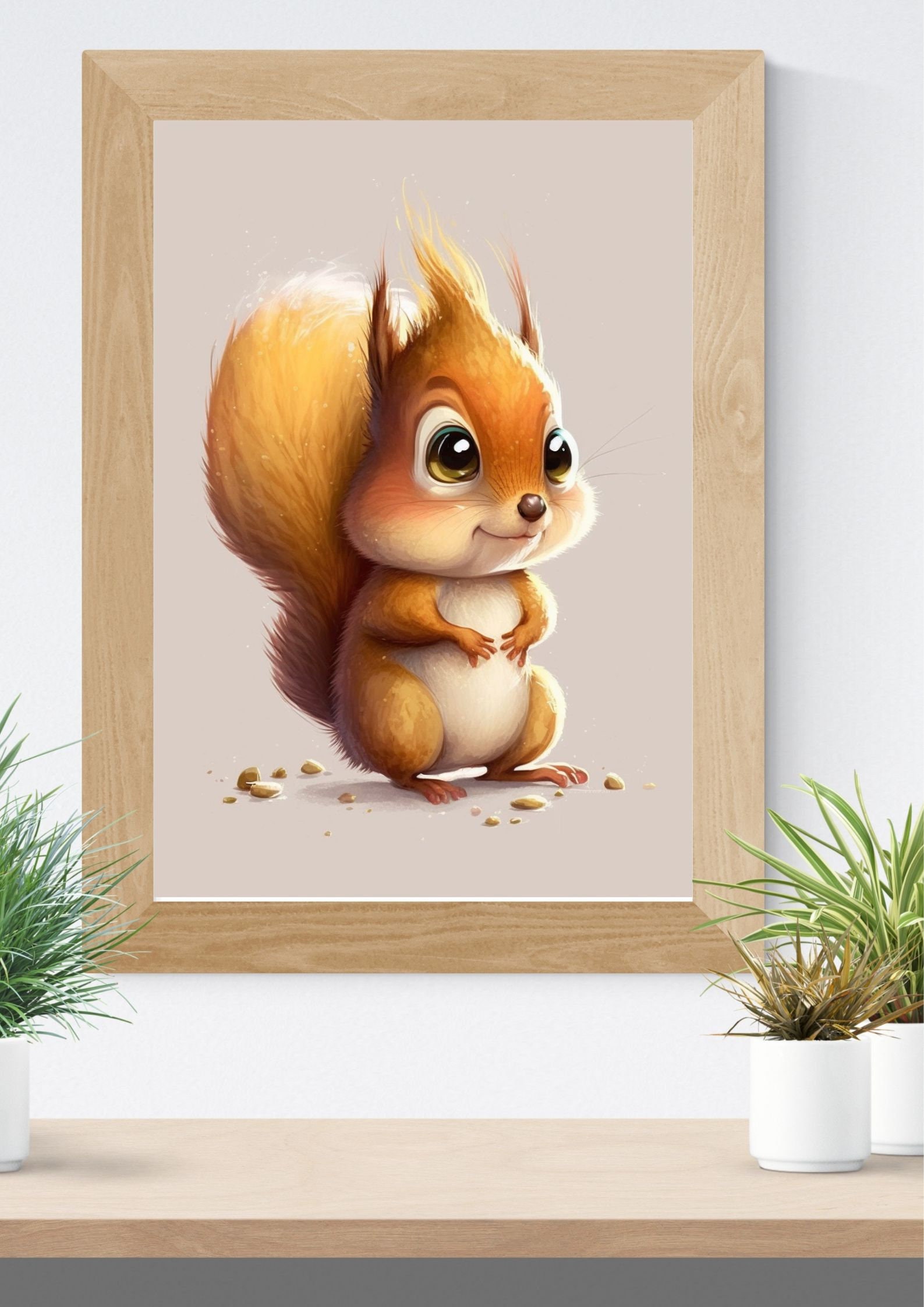 Cute Squirrel Printable Nursery Decor Cute - Digital Room Wall Art Child Art Download, Poster, Art Printable Style, Cartoon Instant Kids Etsy