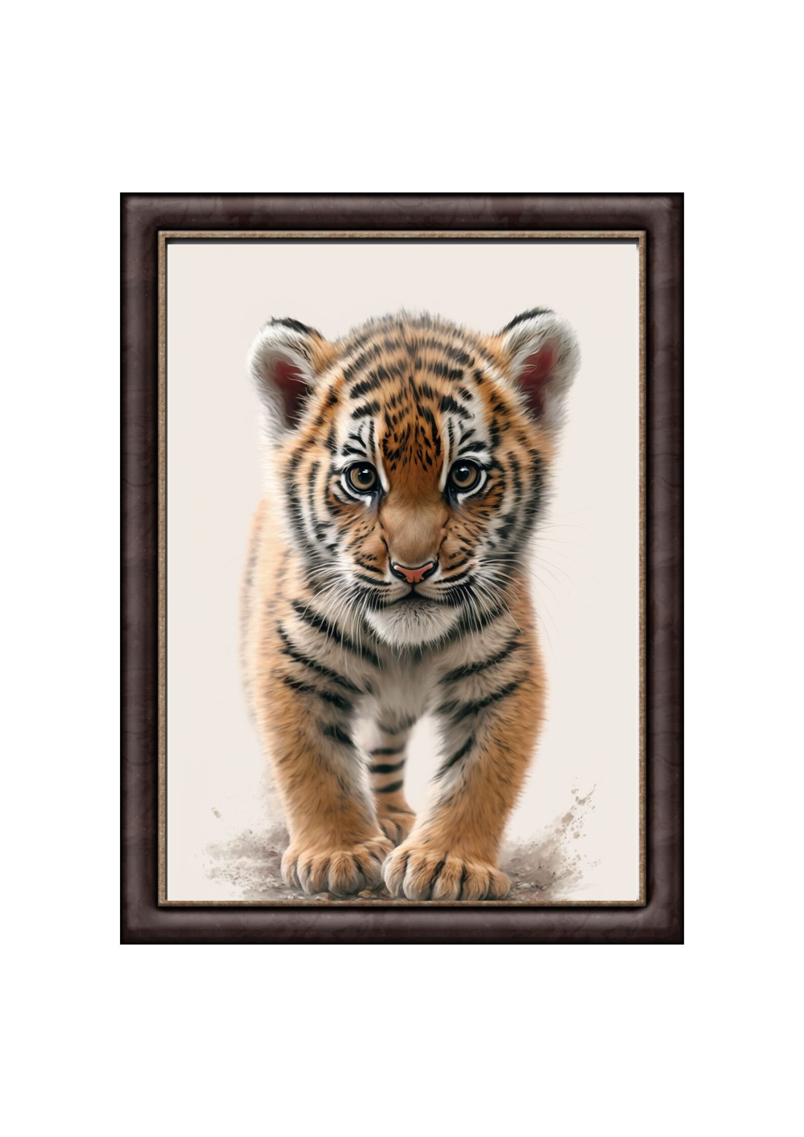 Cute Printable Tiger Cub Wall Art, Cartoon Style Digital Art, Child ...