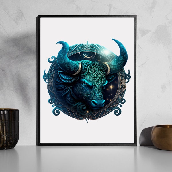 Taurus - zodiac sign - Modern Stitch Craft Co cross stitch pattern PDF - instant download