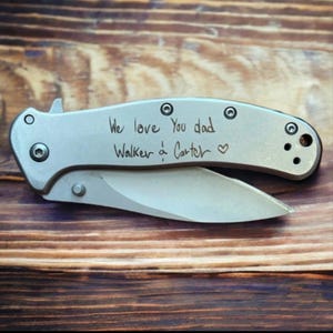 Engraved Knife, Custom Knife, custom engraved knife, Personalized Knife, Custom Knife, Gift for Him, Groomsman Knife, Gift for Dad