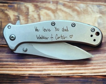 Engraved Knife, Custom Knife, custom engraved knife, Personalized Knife, Custom Knife, Gift for Him, Groomsman Knife, Gift for Dad