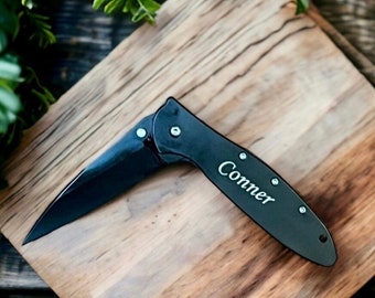 Custom Engraved Stainless Steel Knife, Personalized Gift for Him