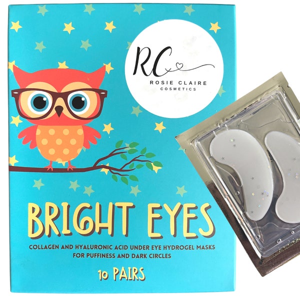 Rosie Claire Cosmetics Bright Eyes Collagen and Hyaluronic Acid Under Eye Hydrogel Patches