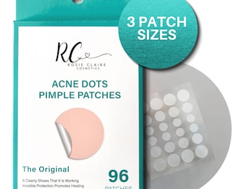 Rosie Claire 96 Count Hydrocolloid Acne Pimple Patches Invisible Spot Cover Acne Pimple Dot Zit Stickers for Healing Acne