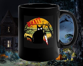 Halloween Black Cat Mug | Halloween Mug | Best Selling Mugs | Funny Cat Mug | Spooky Season Cup | Fall Mug