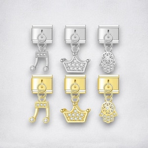 Italian Bracelet Music Pendant Charms, 9MM Charms, Spiritual Charm Links, Stainless Steel Gemstones Charms, Adjustable Bracelet Charms