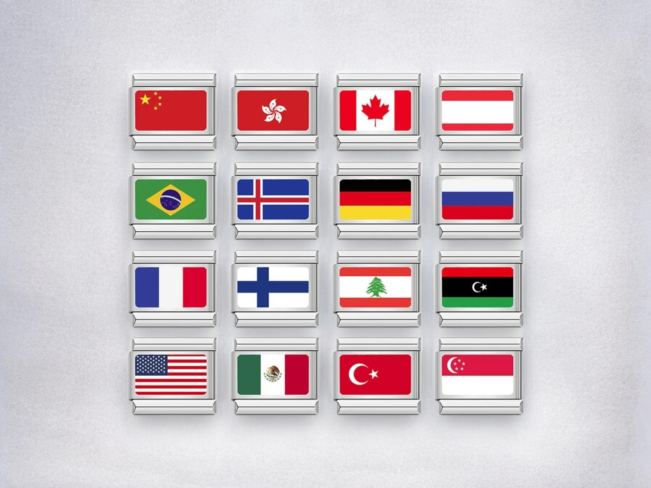 ④ 世界の国旗チャーム まとめ売り International flag charms - Etsy 日本