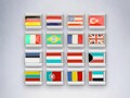 Italian Bracelet Flag Charms, 9MM Charms, Flag Charm Links, Stainless Steel World Countries Charms, Adjustable Bracelet Gift product logo