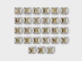 Italian Bracelet Alphabet Charms, 9MM Charms, Letters A-Z Italian Charm Links, Stainless Steel With Gold Charms, Adjustable Bracelet Gift product logo