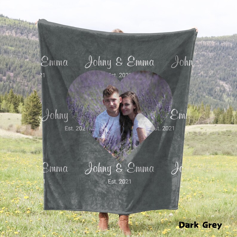Personalized Blanket for Couples, Medium 60''X50'', Velveteen Blanket