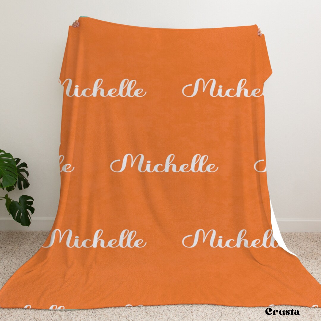 Personalized Name Blanket, Large 80''X60'', Velveteen Blanket With