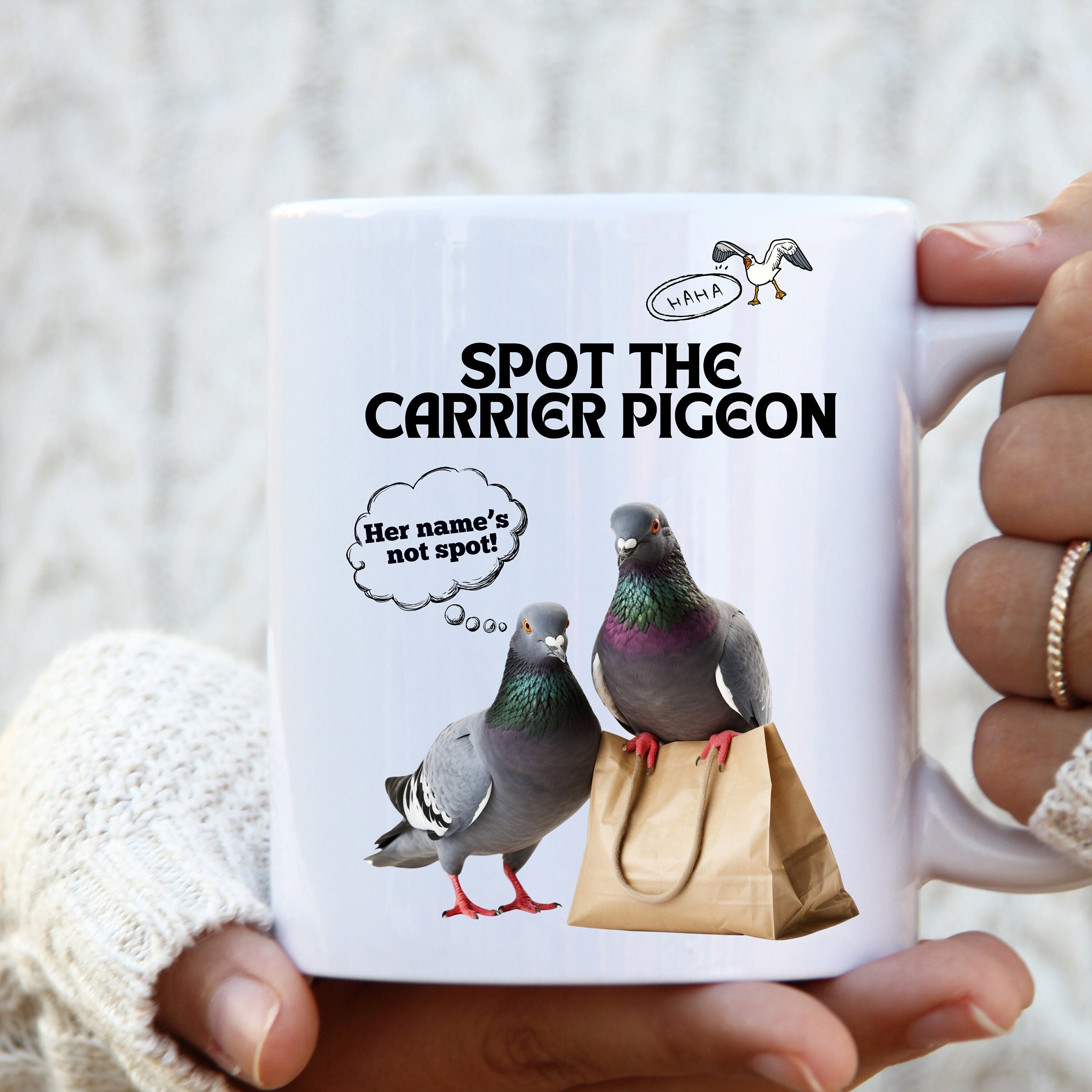 Pigeon Gift Mug, Funny Carrier Pigeon Mug, Funny Pigeon Gift