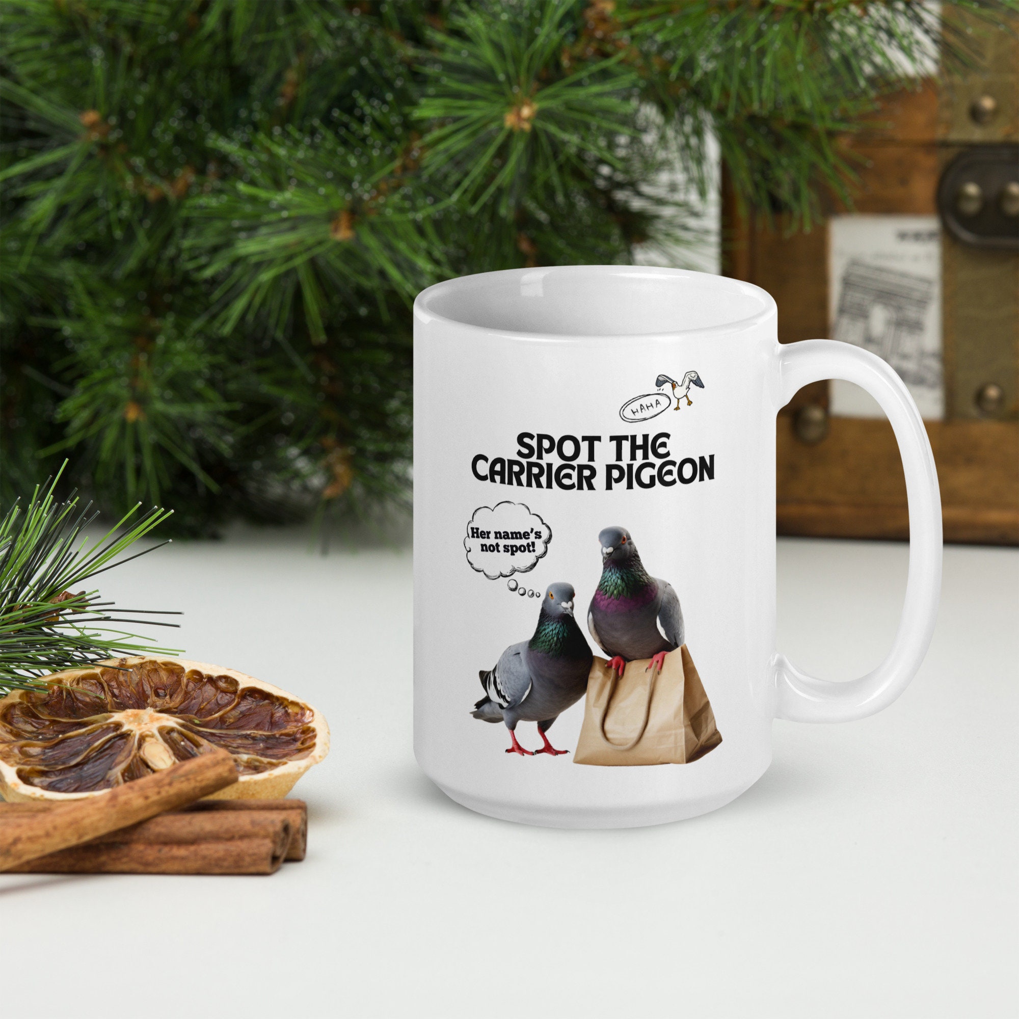 Pigeon Gift Mug, Funny Carrier Pigeon Mug, Funny Pigeon Gift