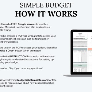 Simple Budget Spreadsheet, Google Sheets Budget Template, Personal ...