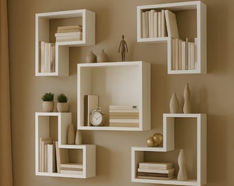 Modern Minimalist Wall Shelf: Multi-Functional Bookshelf, Decorative Storage