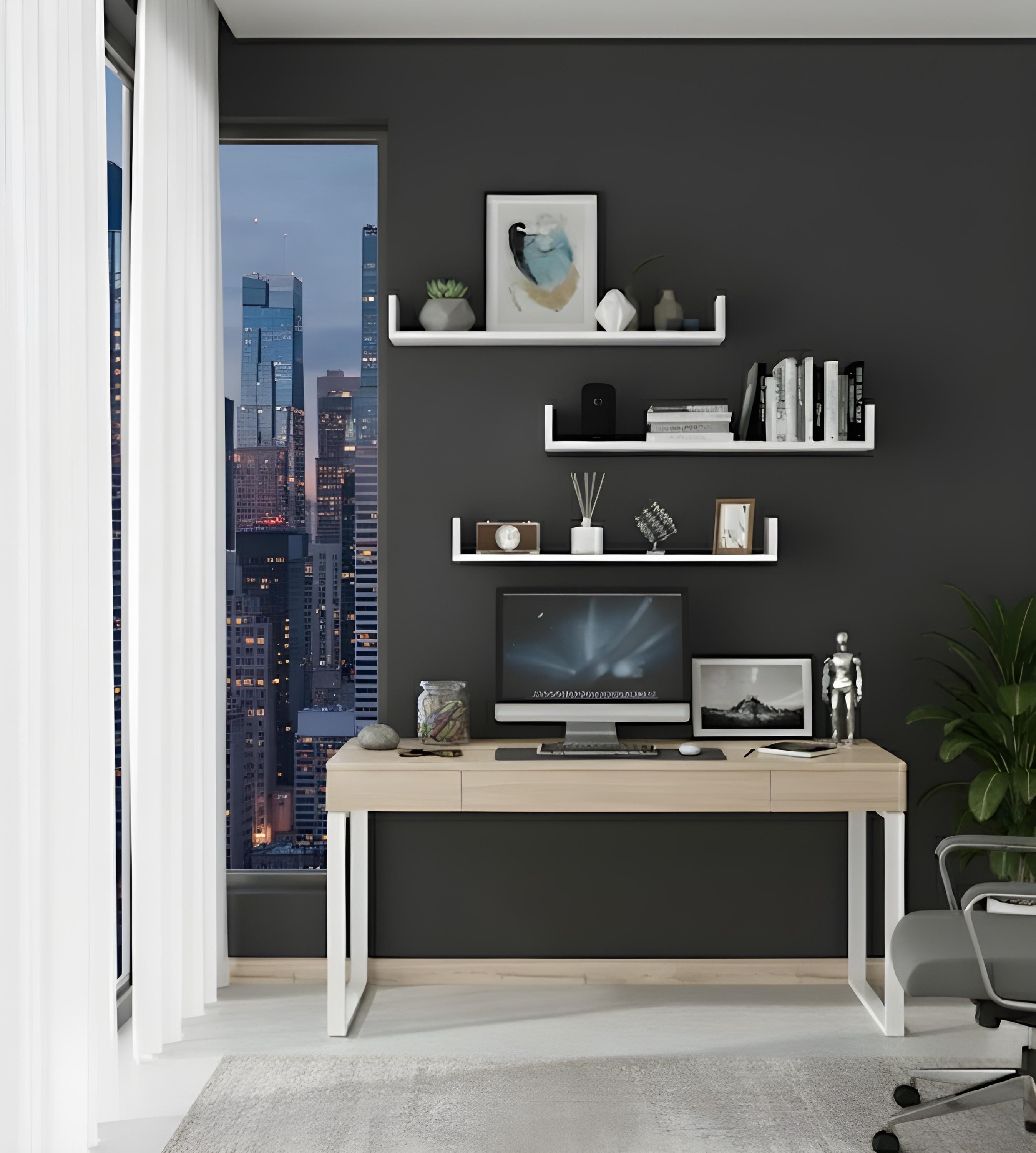Modern Floating Wall Shelf: 90cm Minimalist Bookshelf - Etsy