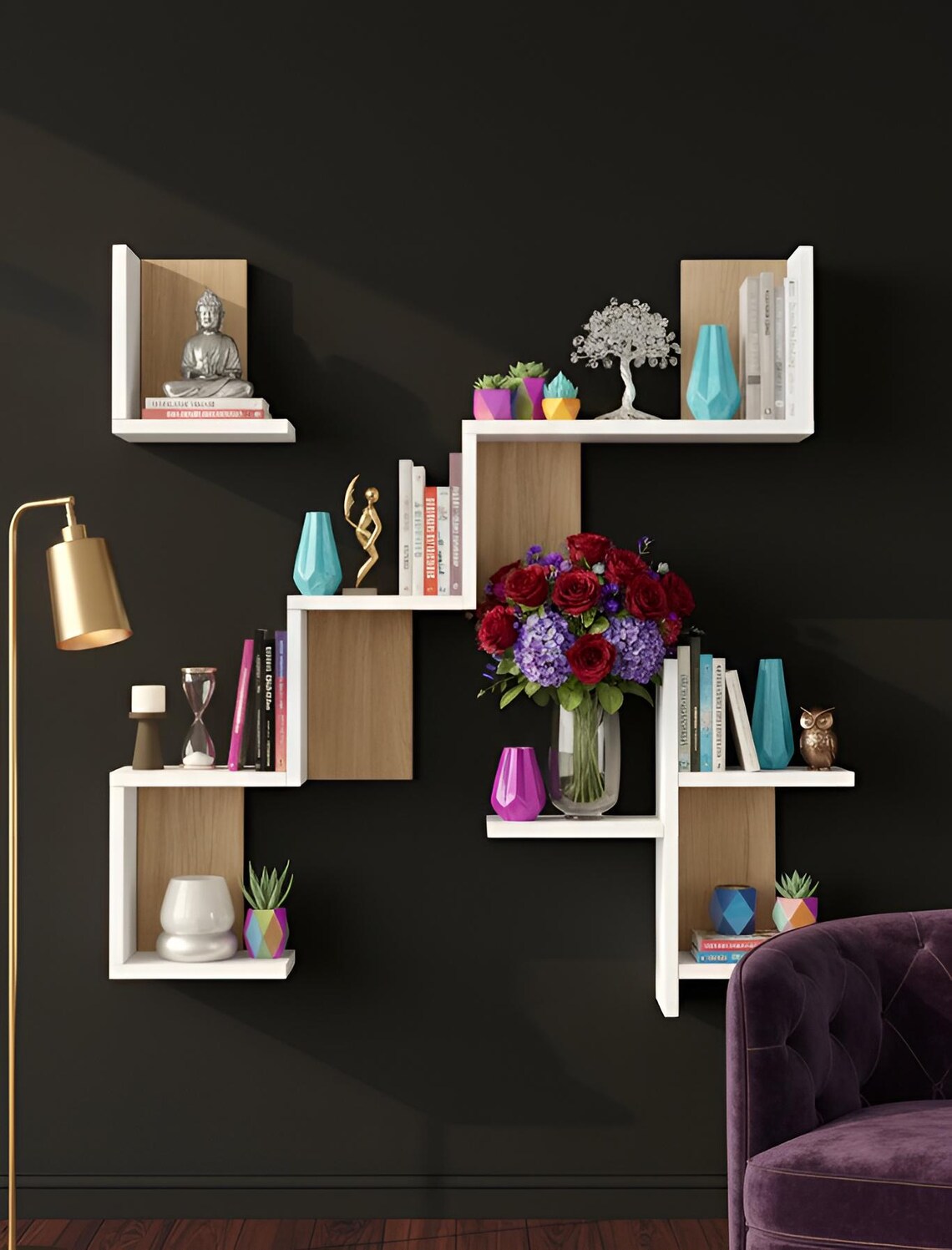 Scandinavian Wall Shelf: Modern Minimalist Floating Bookshelf - Etsy - Scandinavian Inspired Wall Shelves