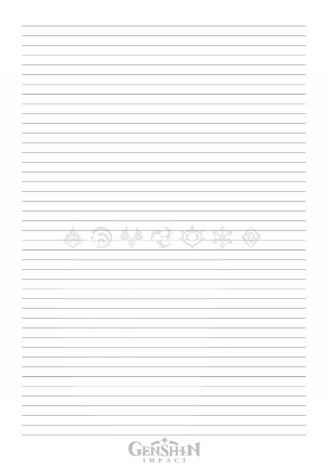 Genshin Themed Printable Paper Etsy