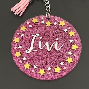 Custom Glitter Keychain
