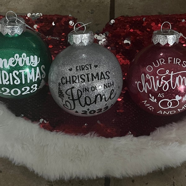 Custom Glitter Ornaments