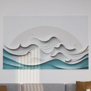 Wood Mountain Wall Art | Walnut Wood Effect Mountain Rustic Wall ...